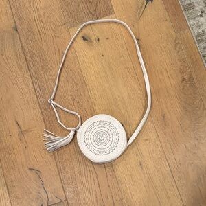 Cat & Jack Cream Round Crossbody Bag